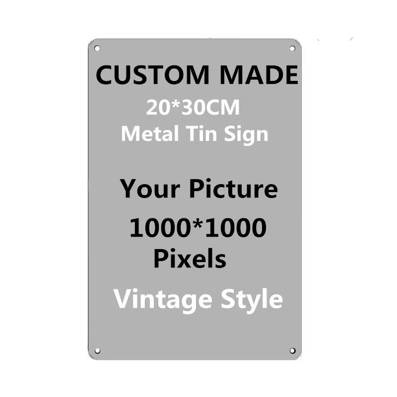 Vintage Fashion Plates - ป้ายโลหะสั่งทำส่วนตัว ขนาด 20x30 ซม. นำขึ้นรูปภาพ ข้อความ