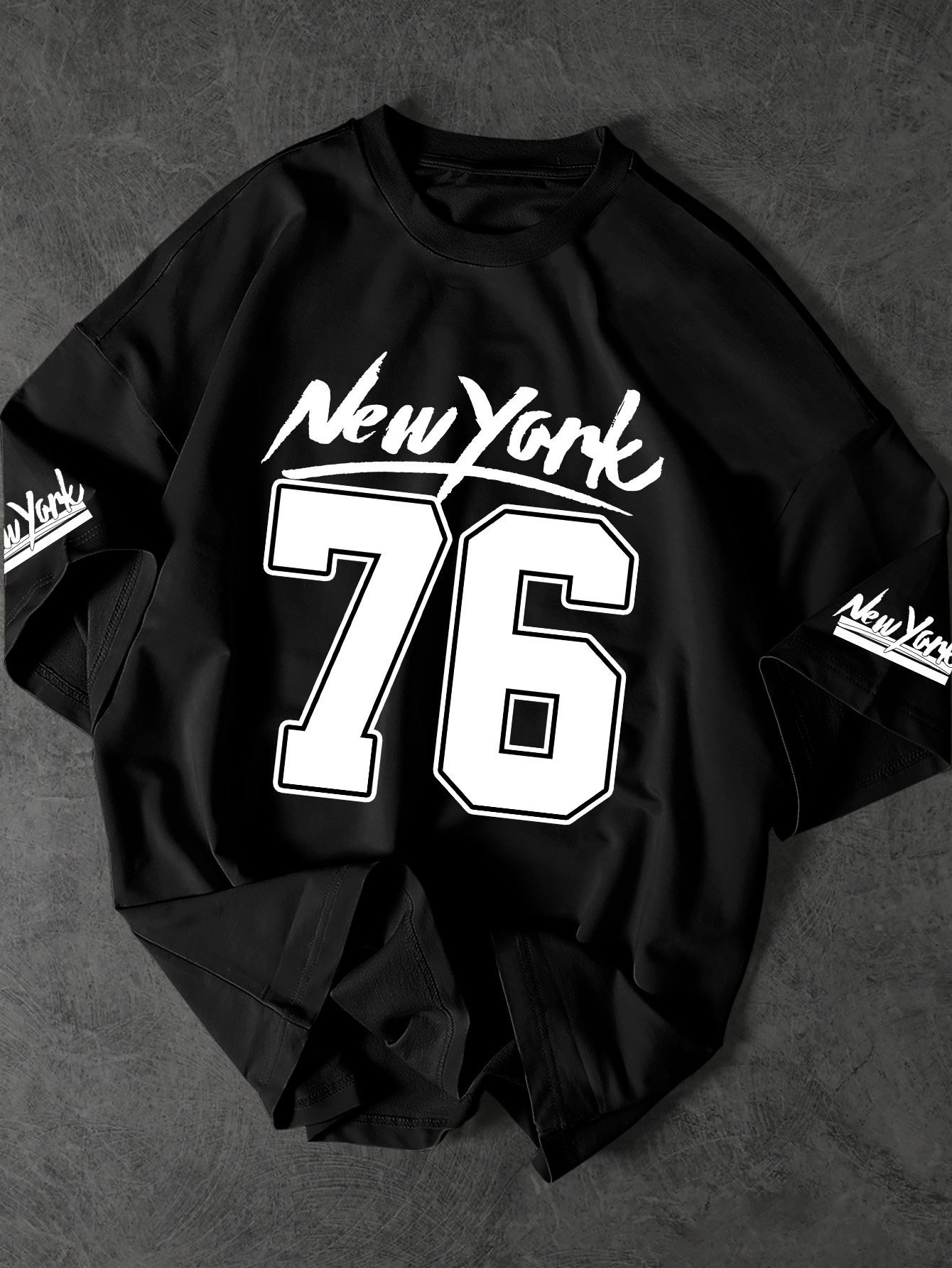 Vintage Fashion Nyc - เสื้อยืดกราฟิกสไตล์วินเทจ NYC 76 Brush Script Streetwear