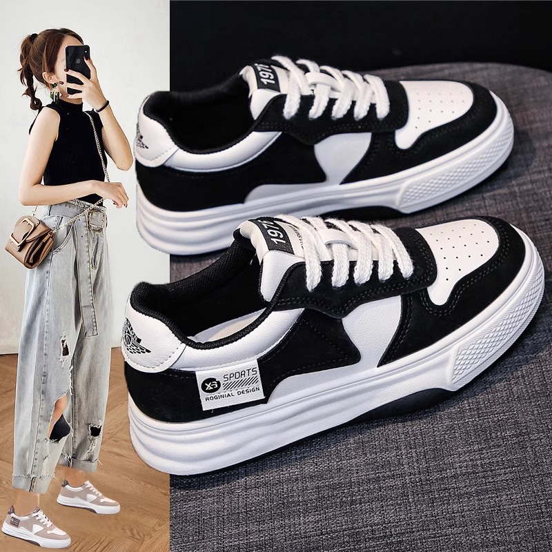 Vans Shoes Old Skool - รองเท้าผ้าใบลำลองพื้นหนาสำหรับผู้หญิง รุ่นใหม่ ฤดูใบไม้ผลิ/ฤดูใบไม้ร่วง เหมาะสำหรับนักเรียนหญิง ดีไซน์เรียบง่าย สวมใส่สบาย