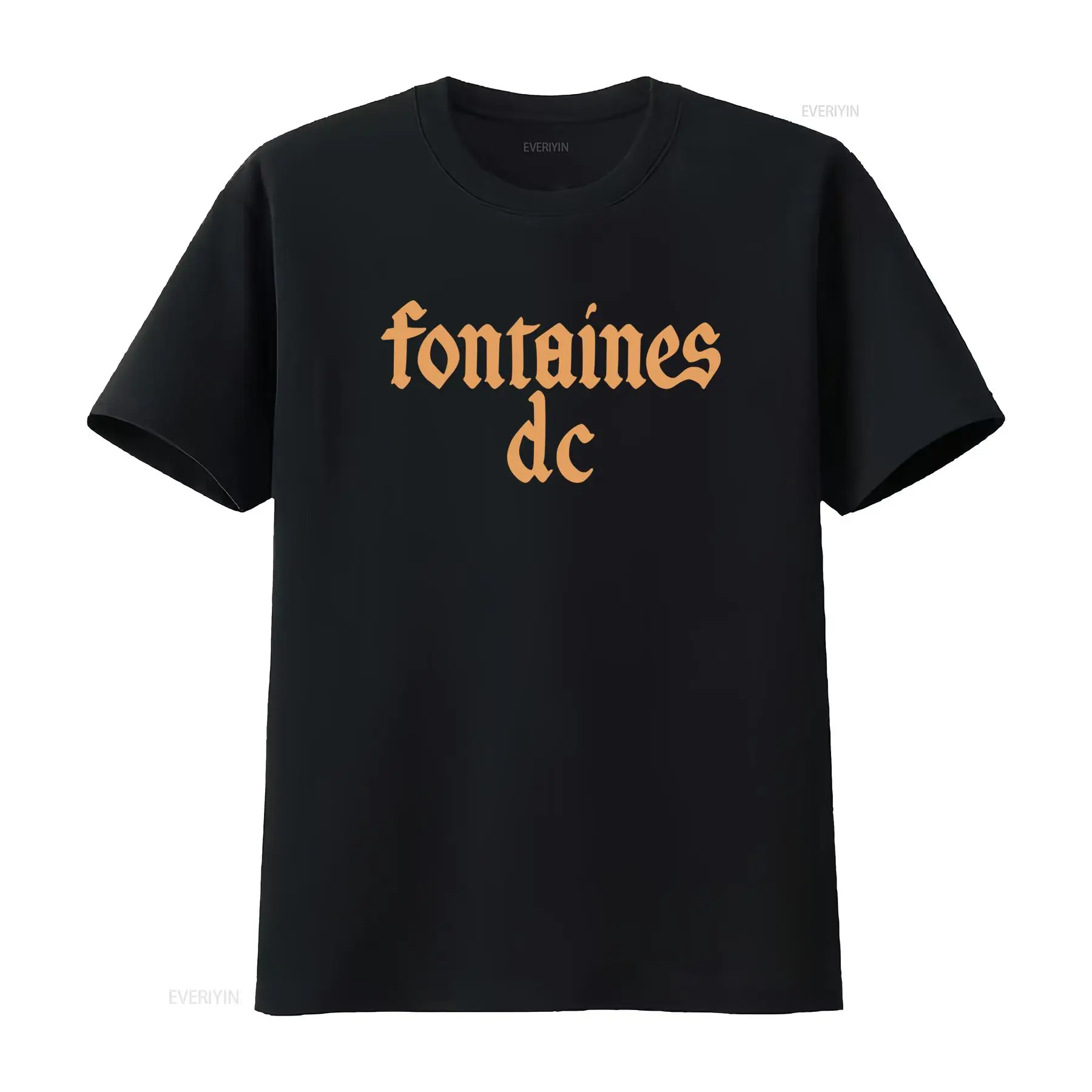 Vintage Fashion Jersey - เสื้อยืดสีดำ Fontaines D C 'Gothic Logo'