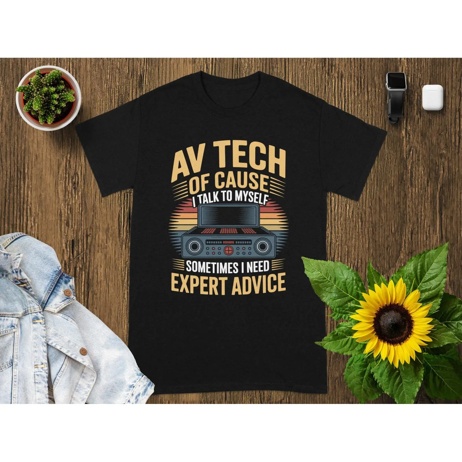 Vintage Fashion Events - เสื้อยืด AV Tech สำหรับช่างเทคนิคภาพและเสียง วิศวกรเสียง ทีมงานงานแสดงสด