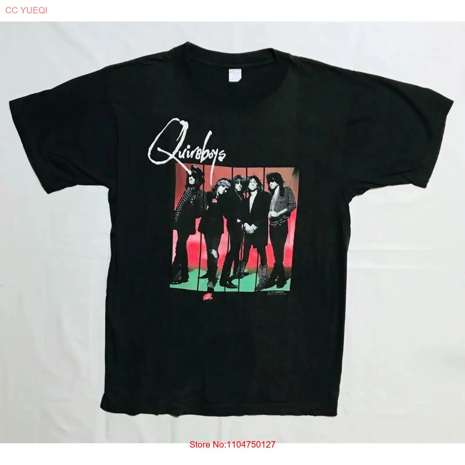 Vintage Fashion Uk - THE QUIREBOYS UK TOUR 1990 เสื้อยืดสำหรับแฟนคลับ