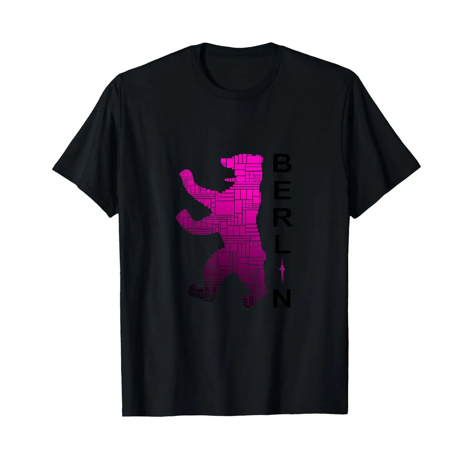 Vintage Fashion Quotes - เสื้อยืดพิมพ์ลายภาษาเยอรมันคำว่า“Ich liebe Berlin” สีดำสไตล์วินเทจ สตรีทแวร์ แฟชั่นอเนกประสงค์
