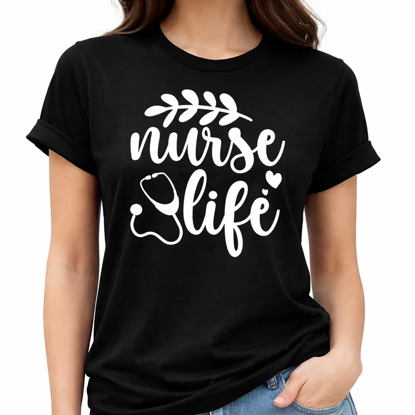 Vintage Fashion Quotes - เสื้อยืดลายกราฟิกแฟชั่นวินเทจลายหัวใจน่ารักสำหรับพยาบาล พร้อมข้อความเกี่ยวกับการพยาบาล เหมาะสำหรับสวมใส่ในชีวิตประจำวัน