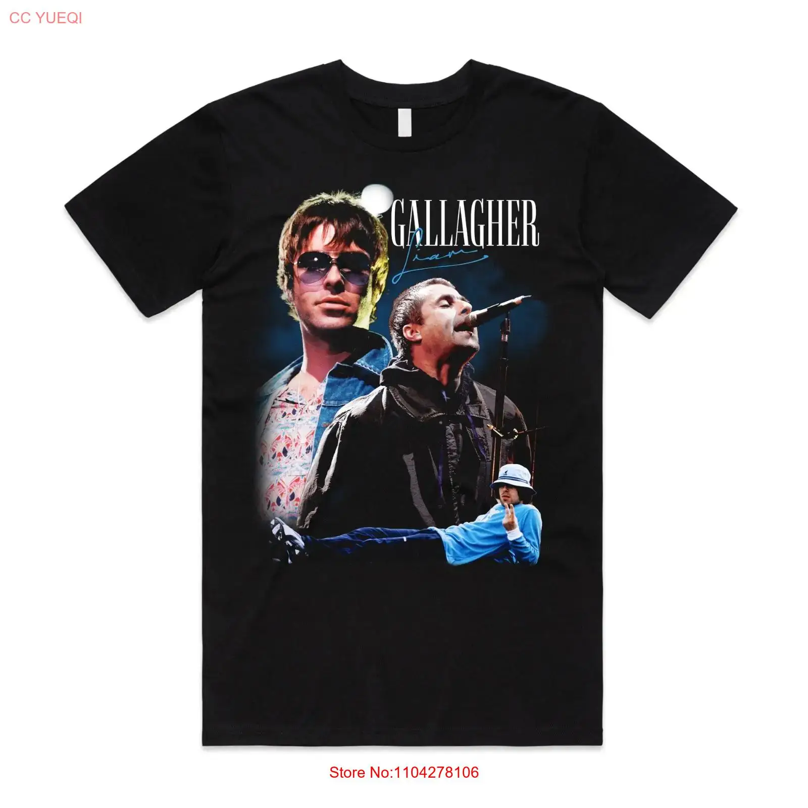 Vintage Fashion Uk - เสื้อยืด Liam Gallagher Homage สไตล์เรโทร วินเทจ