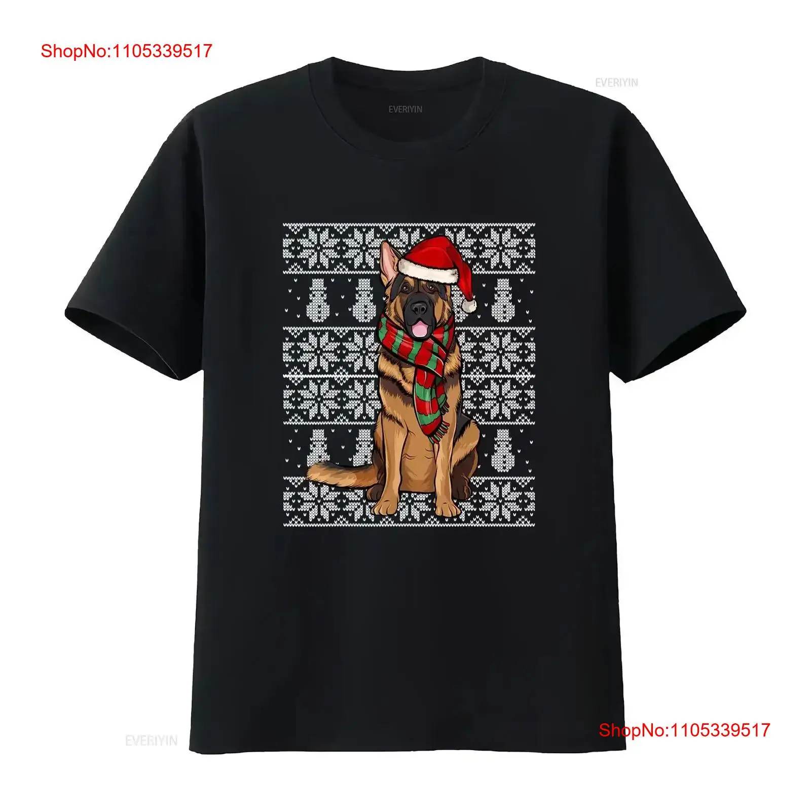 Vintage Fashion News - เสื้อยืดลายหมาเยอรมันเชพเพิร์ด หมวกซานต้า คริสต์มาส รุ่นใหม่ ลิมิเต็ด ไซส์