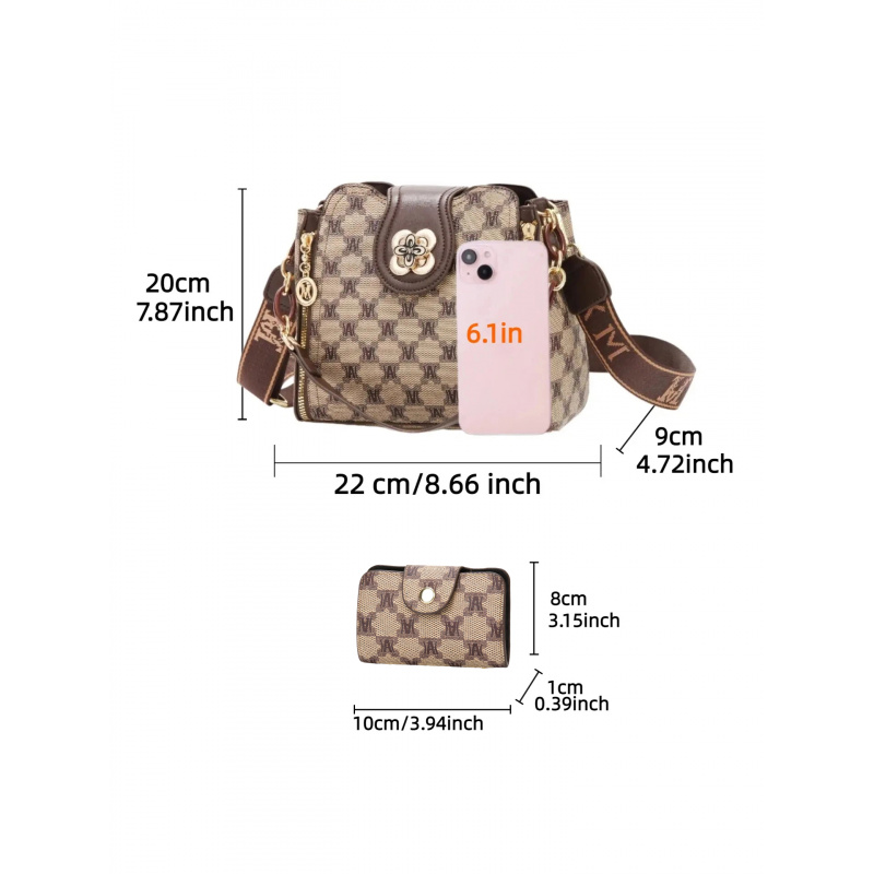 กระเป๋าสะพายไหล่พิมพ์ลายตัวอัก - Vintage Women Fashion บทวิจารณ์และราคา