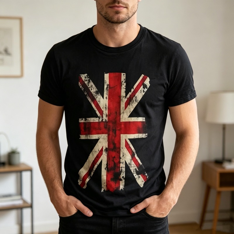 ยูเนี่ยนแจ็คเสื้อยืดกราฟิกวินเ - Vintage Fashion Uk บทวิจารณ์และราคา