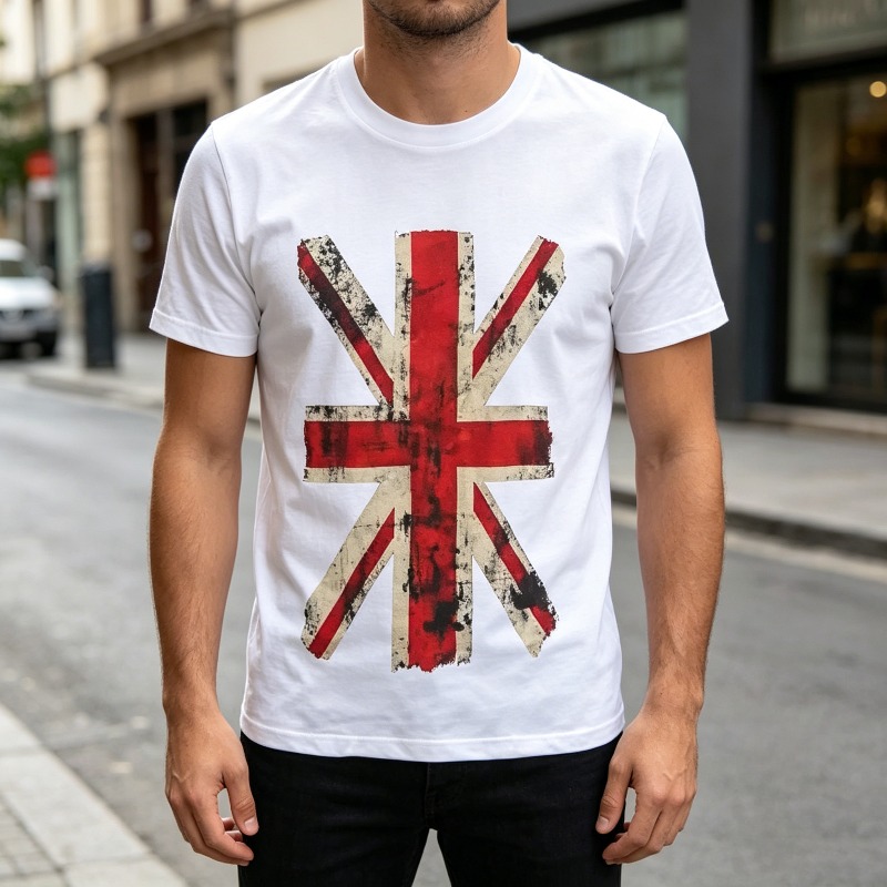 ยูเนี่ยนแจ็คเสื้อยืดกราฟิกวินเ - Vintage Fashion Uk บทวิจารณ์และราคา