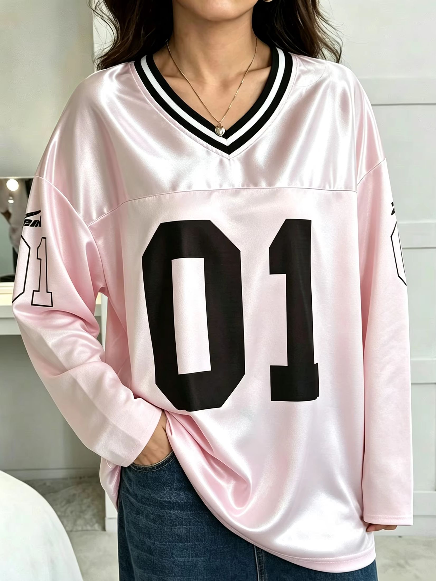 เสื้อยืดแขนยาวผู้ชายผู้หญิงสไต - Vintage Women Fashion บทวิจารณ์และราคา