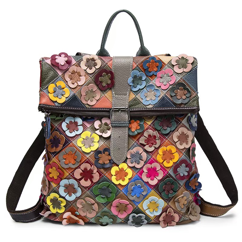 กระเป๋าเป้สะพายหลังหนังแท้สไตล - Vintage Women Fashion บทวิจารณ์และราคา