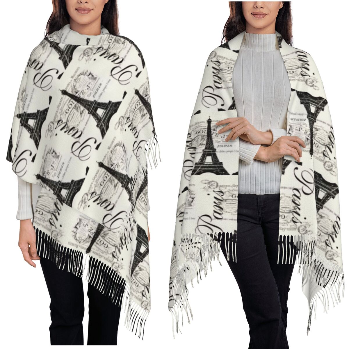 ผ้าพันคอวินเทจลายหอไอเฟล โรแมน - Vintage Fashion Paris บทวิจารณ์และราคา