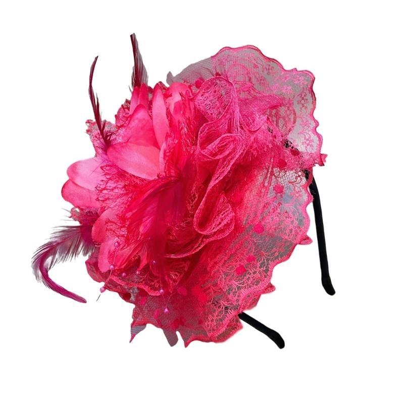 A52E LACE FLower Hair Hoop For - Vintage Fashion Events บทวิจารณ์และราคา