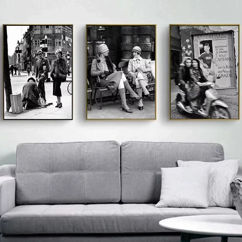 แฟชั่นสีดำและสีขาววินเทจภาพพิม - Vintage Fashion Paris บทวิจารณ์และราคา