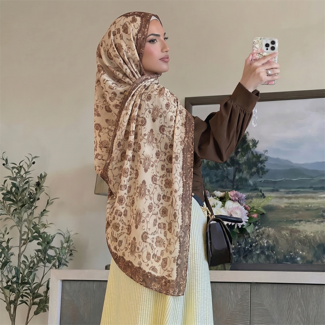 ผ้าคลุมศีรษะลายดอกไม้สไตล์วินเ - Vintage Women Fashion บทวิจารณ์และราคา