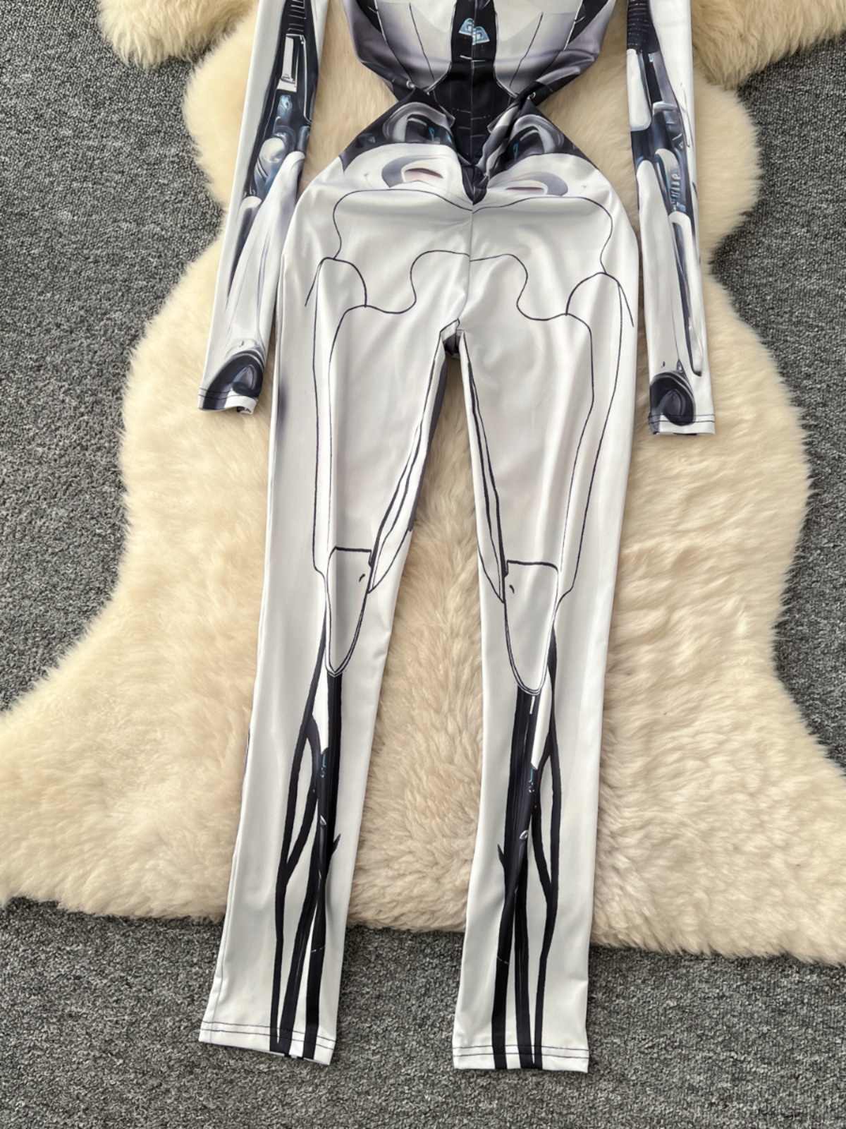 ผู้หญิงสีเทาพิมพ์Jumpsuits Vin - Vintage Fashion Club บทวิจารณ์และราคา